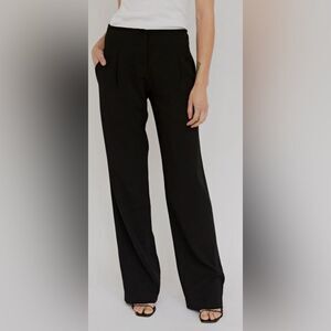 $590 Christopher Esber Women's Black slit hem Straight Leg Trouser Pants Size 8